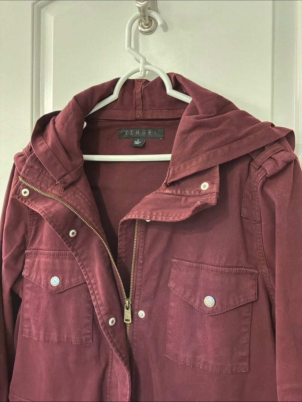 Tinsel Hooded Utility Jacket